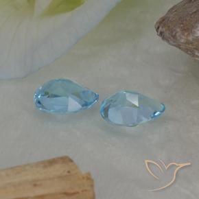 1.75 ct natürliche Himmerlblau Topas-Edelsteine, Birnenform, VVS-VS