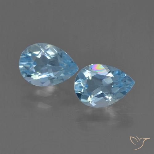1.65ctw Natürlicher Swiss Blue Topas, Birnenform, VVS-VS