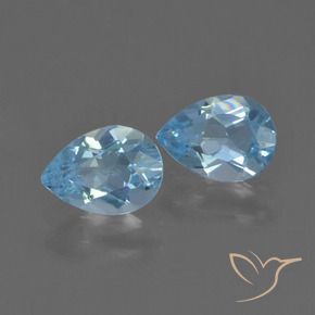 1.65 ct natürliche Swiss Blue Topas-Edelsteine, Birnenform, VVS-VS