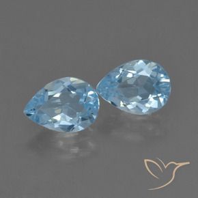 1.71 ct natürliche Himmerlblau Topas-Edelsteine, Birnenform, VVS-VS
