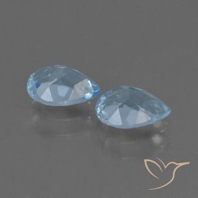 1.71 ct natürliche Himmerlblau Topas-Edelsteine, Birnenform, VVS-VS
