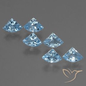 3.85 ct natürliche Swiss Blue Topas-Edelsteine, Fantasie, VVS-VS