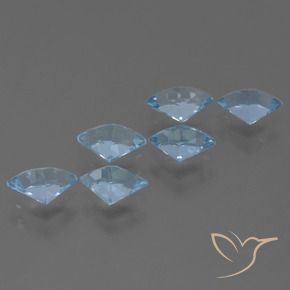 3.85 ct natürliche Swiss Blue Topas-Edelsteine, Fantasie, VVS-VS