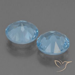 4.09 ct natürliche Swiss Blue Topas-Edelsteine, Runden, VVS-VS