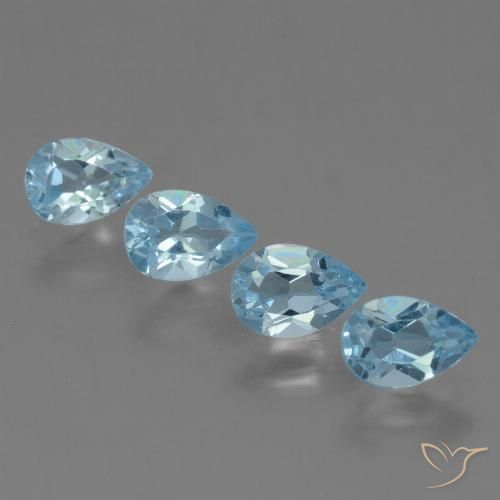 2.16ctw Natürlicher Himmerlblau Topas, Birnenform, VS