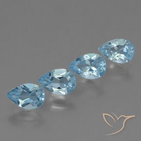 2.16 ct natürliche Himmerlblau Topas-Edelsteine, Birnenform, VS