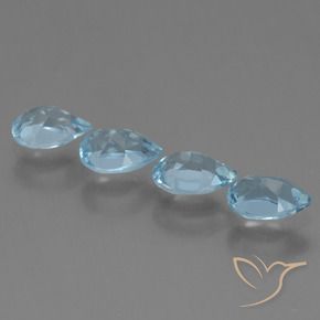 2.16 ct natürliche Himmerlblau Topas-Edelsteine, Birnenform, VS