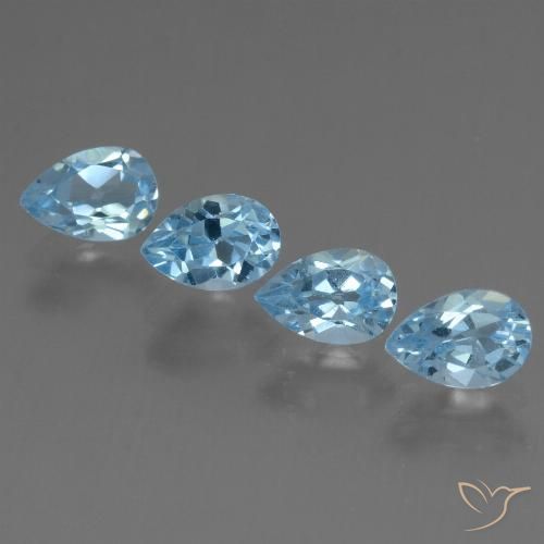 2.34ctw Natürlicher Himmerlblau Topas, Birnenform, VS
