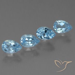 2.34 ct natürliche Himmerlblau Topas-Edelsteine, Birnenform, VS