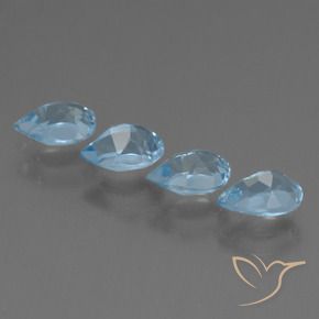2.34 ct natürliche Himmerlblau Topas-Edelsteine, Birnenform, VS