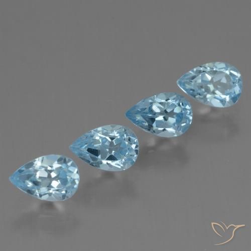 2.49ctw Natürlicher Swiss Blue Topas, Birnenform, VS