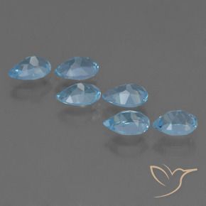 3.29 ct natürliche Swiss Blue Topas-Edelsteine, Birnenform, VS