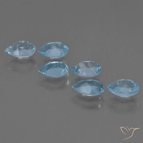 2.93 ct natürliche Himmerlblau Topas-Edelsteine, Birnenform, VS