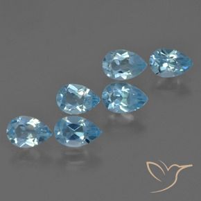 3.12 ct natürliche Himmerlblau Topas-Edelsteine, Birnenform, VS