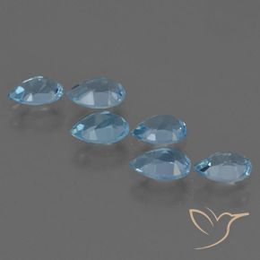 3.12 ct natürliche Himmerlblau Topas-Edelsteine, Birnenform, VS