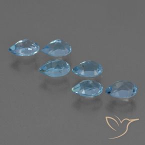 3.24 ct natürliche Swiss Blue Topas-Edelsteine, Birnenform, VS