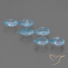 3.31 ct natürliche Swiss Blue Topas-Edelsteine, Birnenform, VS