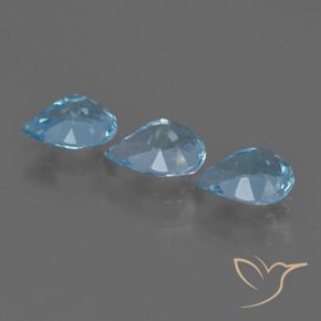 2.17 ct natürliche Swiss Blue Topas-Edelsteine, Birnenform, VVS-VS