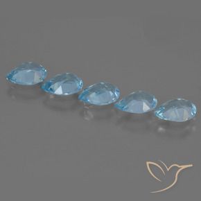 3.60 ct natürliche Swiss Blue Topas-Edelsteine, Birnenform, VVS-VS