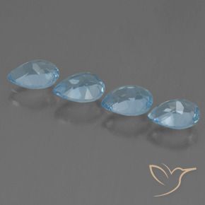 3.47 ct natürliche Himmerlblau Topas-Edelsteine, Birnenform, VVS-VS