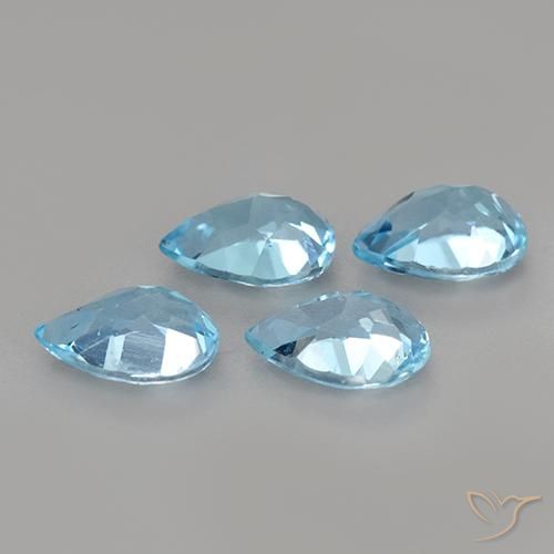 3.30 ct natürliche Himmerlblau Topas-Edelsteine, Birnenform, VS