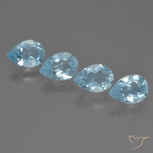 3.24ctw Natürlicher Himmerlblau Topas, Birnenform, VS