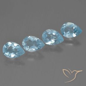 3.24 ct natürliche Himmerlblau Topas-Edelsteine, Birnenform, VS