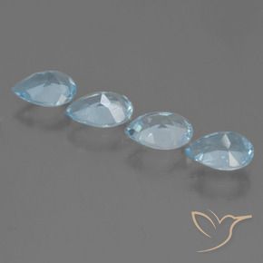 3.24 ct natürliche Himmerlblau Topas-Edelsteine, Birnenform, VS
