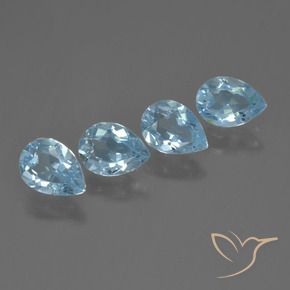 3.17 ct natürliche Himmerlblau Topas-Edelsteine, Birnenform, VVS-VS