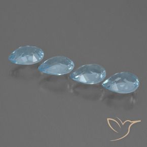 3.17 ct natürliche Himmerlblau Topas-Edelsteine, Birnenform, VVS-VS