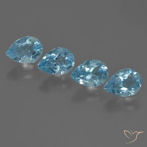 3.43ctw Natürlicher Himmerlblau Topas, Birnenform, VVS-VS