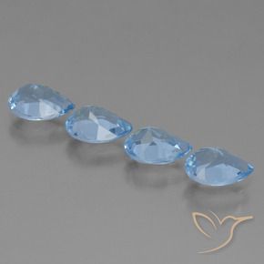 3.32 ct natürliche Himmerlblau Topas-Edelsteine, Birnenform, VVS-VS
