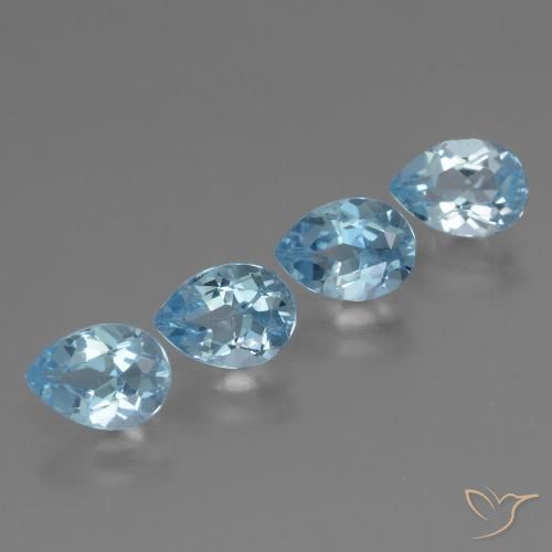3.53ctw Natürlicher Himmerlblau Topas, Birnenform, VVS-VS