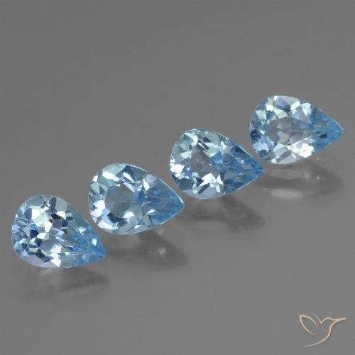 3.09ctw Natürlicher Himmerlblau Topas, Birnenform, VVS-VS