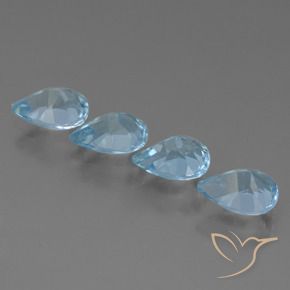 3.20 ct natürliche Himmerlblau Topas-Edelsteine, Birnenform, VVS-VS