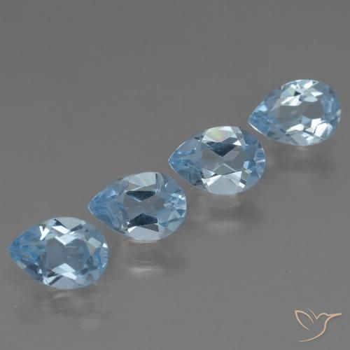 3.02ctw Natürlicher Himmerlblau Topas, Birnenform, VS