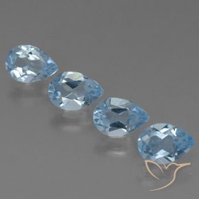 3.02 ct natürliche Himmerlblau Topas-Edelsteine, Birnenform, VS
