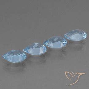 3.02 ct natürliche Himmerlblau Topas-Edelsteine, Birnenform, VS