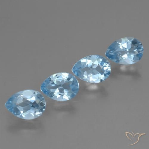 3.24ctw Natürlicher Himmerlblau Topas, Birnenform, VS