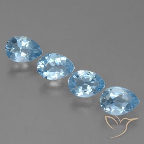 3.24 ct natürliche Himmerlblau Topas-Edelsteine, Birnenform, VS