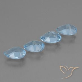 3.24 ct natürliche Himmerlblau Topas-Edelsteine, Birnenform, VS