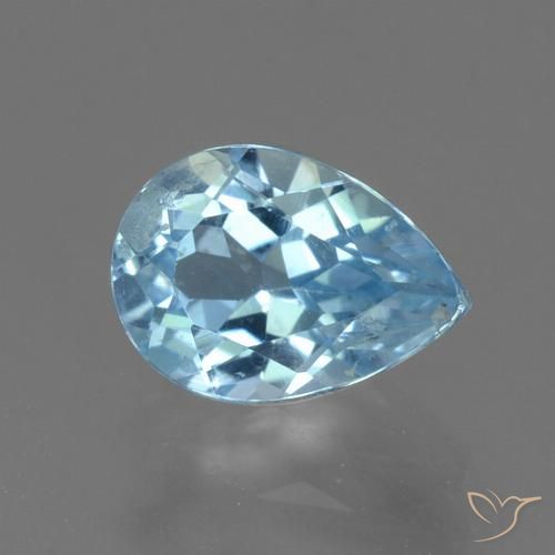 1.10ct Natürlicher Himmerlblau Topas, Birnenform, VS