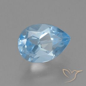 9,17 ctw natürlicher Swiss Blue Topas, Birnenform, VS