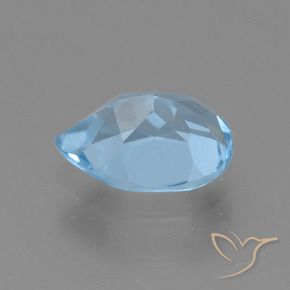 9,17 ctw natürlicher Swiss Blue Topas, Birnenform, VS