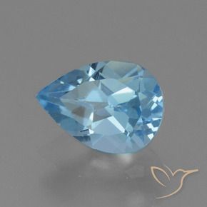 9,17 ctw natürlicher Swiss Blue Topas, Birnenform, VS