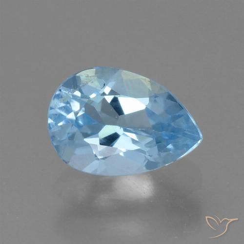 0.94ct Natürlicher Himmerlblau Topas, Birnenform, VS