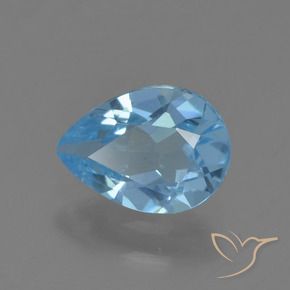 9,17 ctw natürlicher Swiss Blue Topas, Birnenform, VS