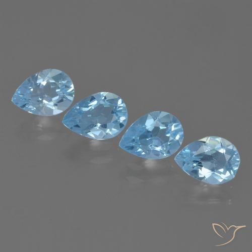 3.35ctw Natürlicher Himmerlblau Topas, Birnenform, VVS-VS