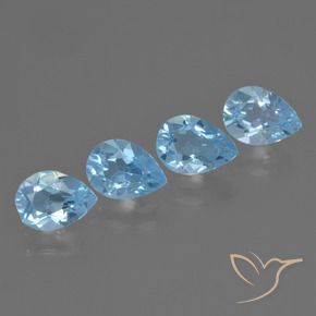 3.35 ct natürliche Himmerlblau Topas-Edelsteine, Birnenform, VVS-VS