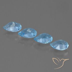 3.35 ct natürliche Himmerlblau Topas-Edelsteine, Birnenform, VVS-VS